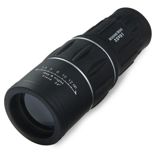 Monocular Vak 16x52 Alcance 6km Zoom Contra Agua Día Y Noche Negro