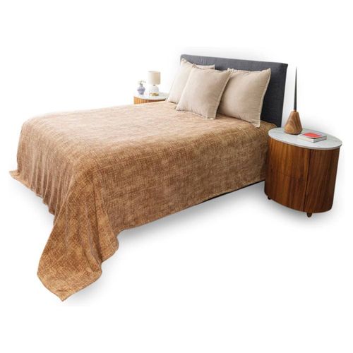 Cobertor Ligero con Reverso de Borrega Alaska Beige Matrimonial