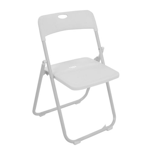Silla Plegable Plastico Reforzada Exterior Fiesta Resistente Blanco