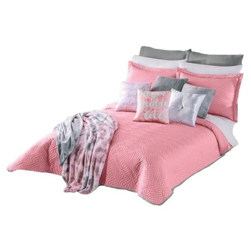 Edredon Matrimonial Neo Pinsonic Rosa Colchas Concord