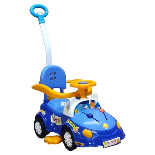 Montable Correpasillos con Baston Sonido,Luz,Cajuela Azul