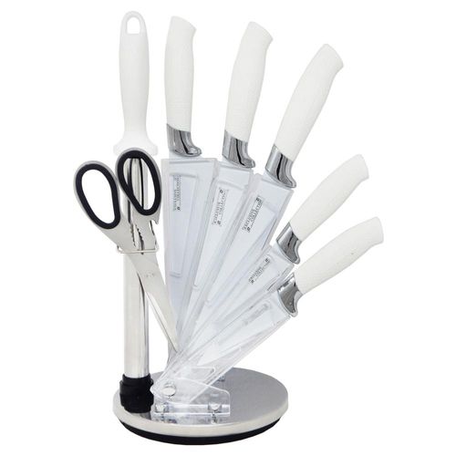 Juego de Cuchillos con Base Exclusive Collection Blanco