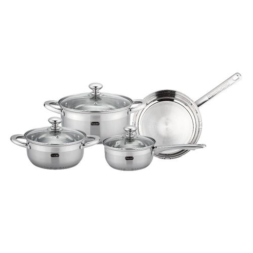 Batería de Cocina Luxor 7 pz Acero Inoxidable Inducción Fraciel