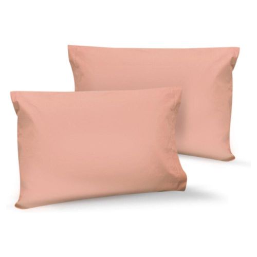 Par de Fundas de Almohada Algodón Percal 300 King Size Melón