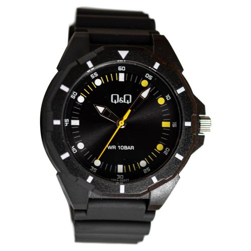 Reloj Q&Q Unisex Moda Lujo Estilo Negro V30A003VY