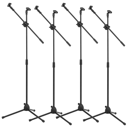 Pedestal Para Micrófono Doble Boom Atril Profesional Set 4pz