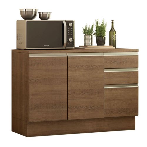 Mueble Cocina Para Fregadero Madesa Glamy 120cm Con Tablero Marron