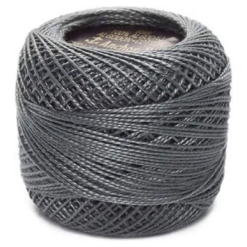 Caja 10 Pzs Coats Hilo Algodón Egipcio Giza Anchor Perlé Plomo