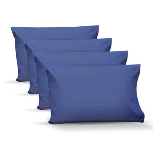 4 Fundas de Almohada Algodón Percal 200 Estándar Francia