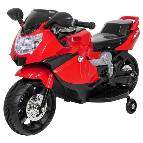 Moto Montable Eléctrica 6v Carrito Niño Música Luz Usb Rojo