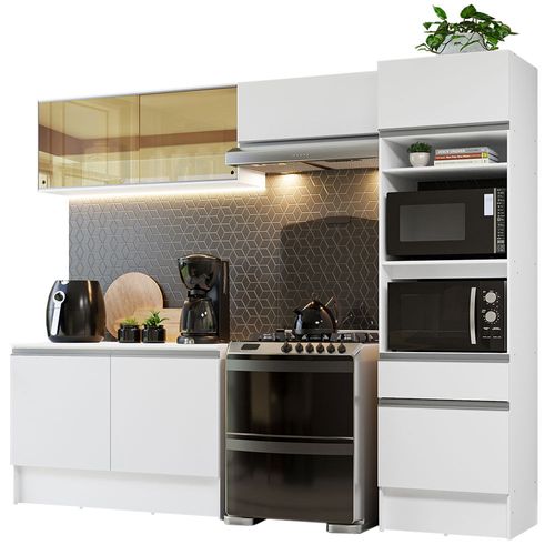 Armario de Cocina Completo Madesa Diamante 260cm 02 Blanco