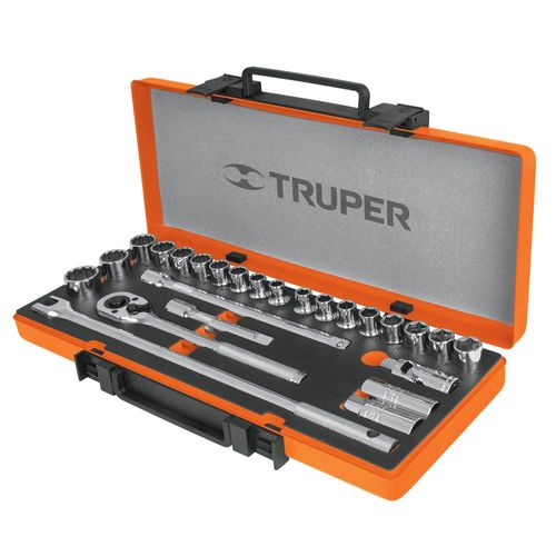 Juego de 25 herramientas cuadro 1.2 para mecanico Truper JD1.2X26MP