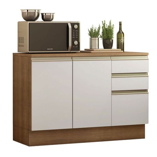Mueble Para Fregadero Madesa Glamy 120cm Con Tablero Marron/Blanco