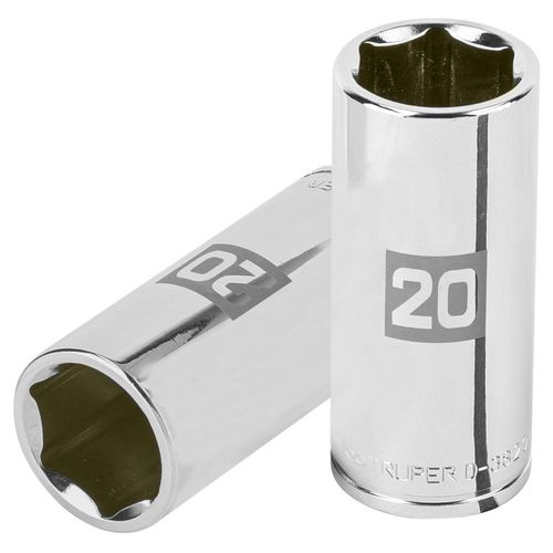 Dado largo de 20 mm, 6 puntas, cuadro 3/8\