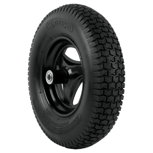 Llanta reforzada, 16' con rin, eje y baleros para carretilla Truper