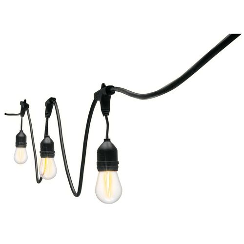 Serie de 7.3 m VOLTECK con 12 luces de LED para exterior SL7L negro