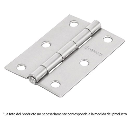 Bisagra Rectangular 3-1/2' Acero Pulido Hermex