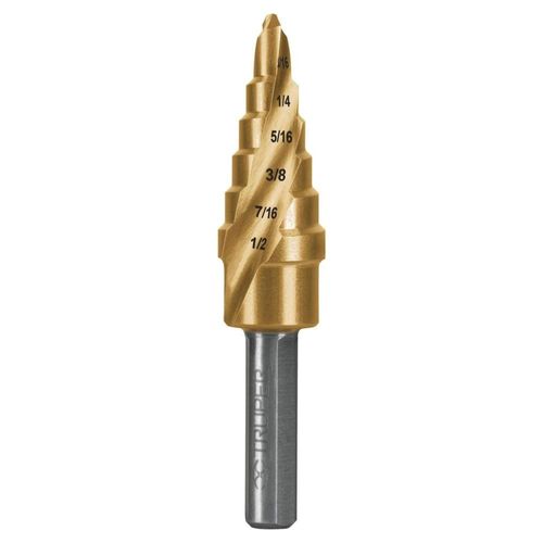 Broca escalonada titanio 6 escalones 3/16\