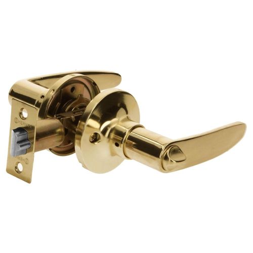 Cerradura Manija Recamara Latón Brillante Hermex