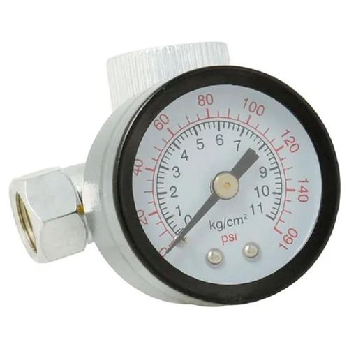 Regulador Aire Manómetro 160 Psi Acero Conector Macho Surtek