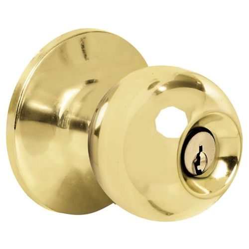 Cerradura Pomo Cilindrico Recamara Laton Billante }Lock