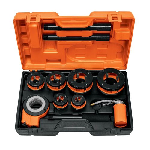Juego de 9 tarrajas Truper para tubo de 1.2 a 2 pul TA851 naranja