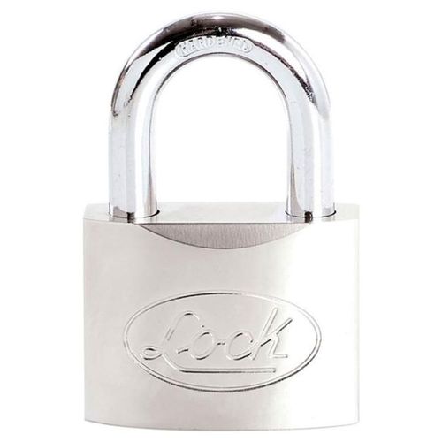 Candado Acero Corto Llave Disco 60mm Cromo Satinado Lock