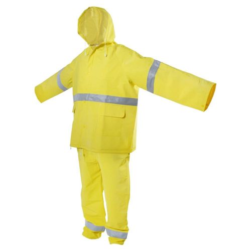 Impermeable Amarillo C/Cintas Reflejantes EG 2 Piezas Surtek