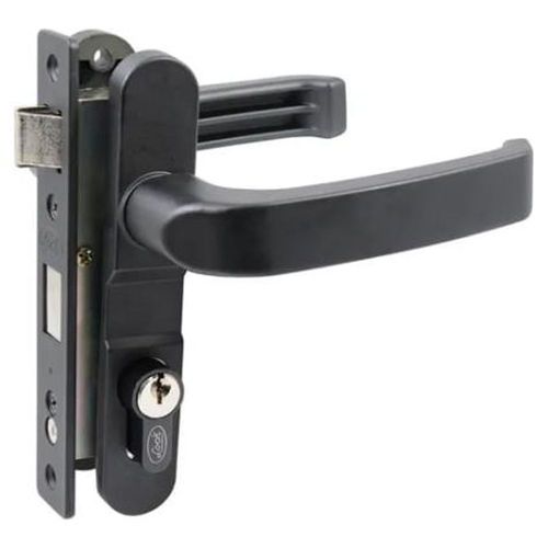 Cerradura Robusta Europea Negro Puerta Aluminio Lock