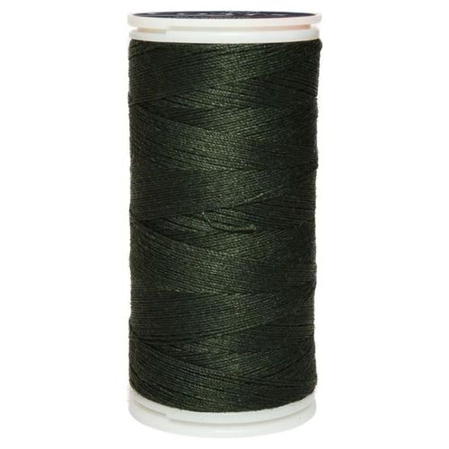 Caja 12 Pzas Hilo Coats Poliéster Liso 3 Cabos Fibra Corta Verde Pizarra