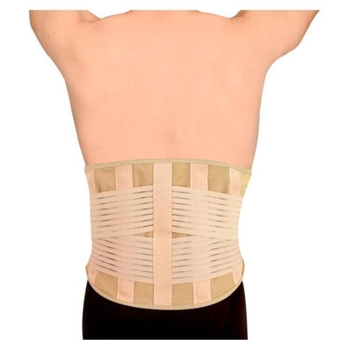 Faja Lumbo Sacra Ajuste 4 Varillas Elástica Beige XXG Benesta