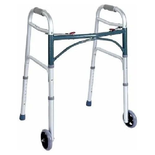 Andadera Aluminio Ruedas Y Botones P/ Plegar Ecf05 Homecare