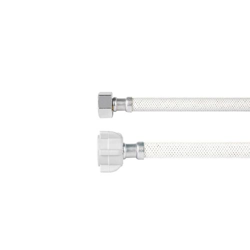 Manguera p/WC vinilo blanco 1/2'x7/8', 50cm, plástico/latón