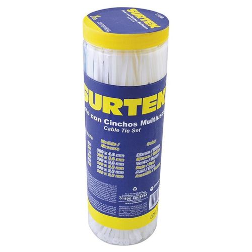 Bote 650 Cinchos Plásticos Multiusos Resistente Surtek