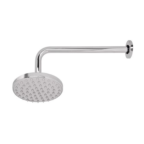 Regadera cromo FOSET plato redondo con brazo R206 plateado
