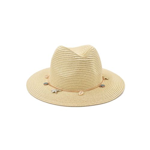 Sombrero panamá beige con aplicaciones
