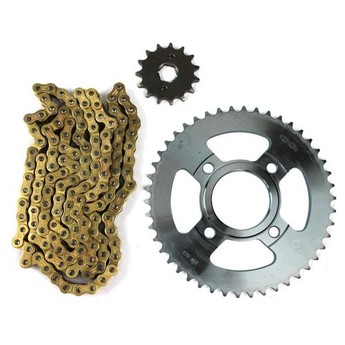 Engrane 46X15 Cadena 428Hx136L Dorado Set Italika Dm 200 (07-19) Choho