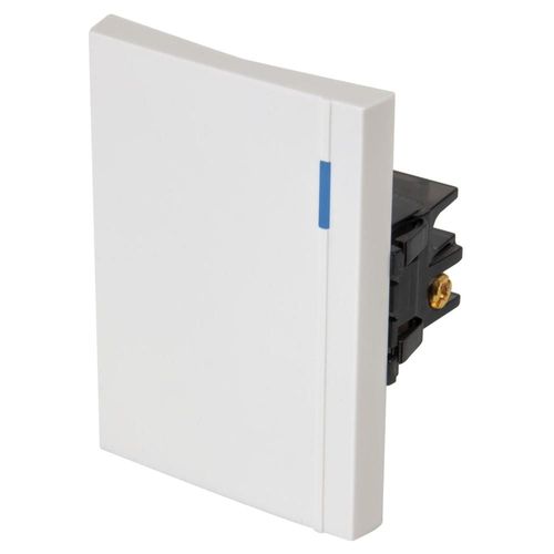 Interruptor sencillo 3 módulos, línea Española, color blanco Volteck