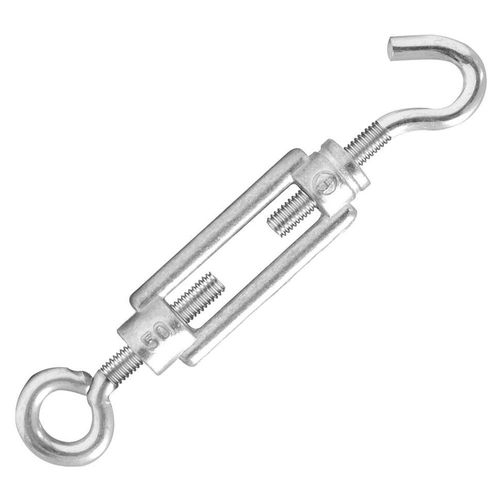 Tensor Zinc Gancho Argolla 3/8pulg Acero Plateado Surtek