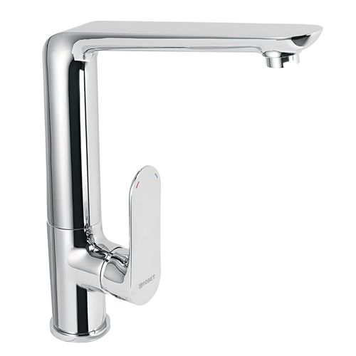 Monomando cromo FOSET cuello alto para fregadero RIM83 plateado