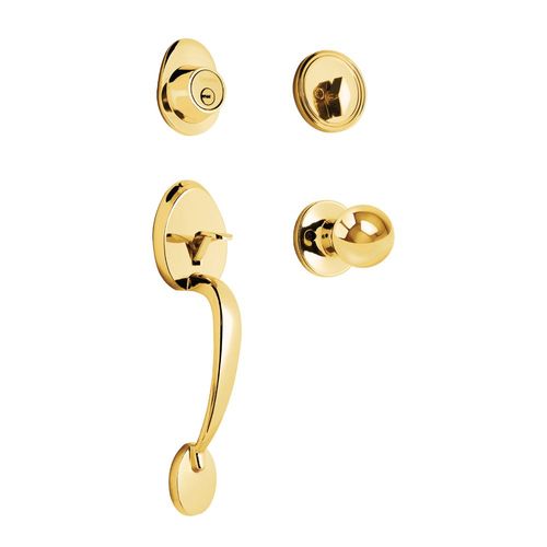 Jaladera perilla y cerrojo HERMEX latón brillante 43021 dorado