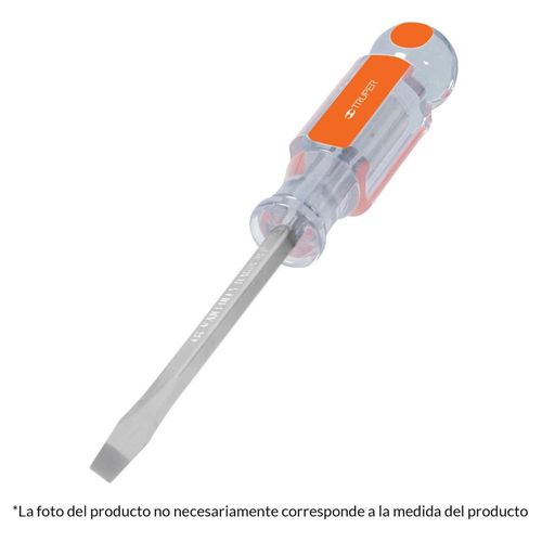 Desarmador plano barra cuadrada mango acetato 3/8x12\