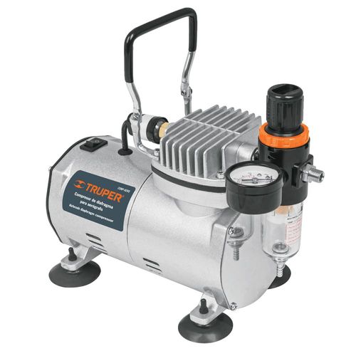 Compresor de diafragma para aerografo 1.5 HP 110 V Truper COMPAERO