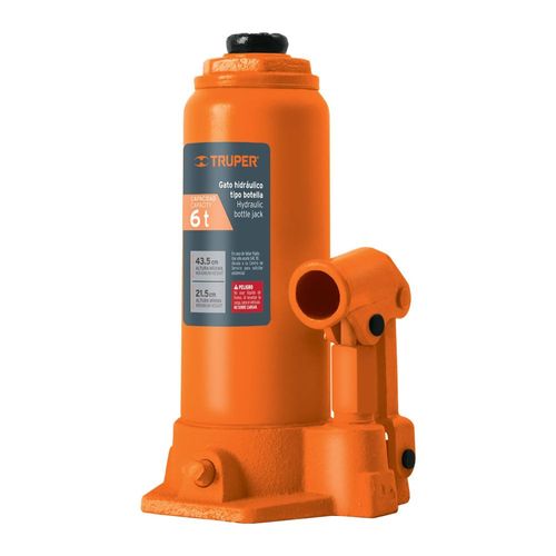 Gato hidráulico de botella Truper de 6 Ton GAT6 naranja
