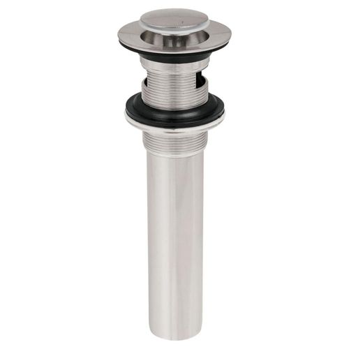 Contra p/lavabo con rebosadero, sistema push, satín, 1-1/4' Foset