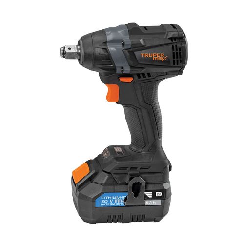 Llave de impacto inalámbrica TRUPER 20 V sin carbones MAX20L negro
