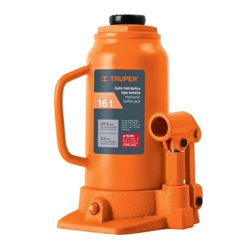 Gato hidráulico de botella TRUPER 16 Ton GAT16 naranja