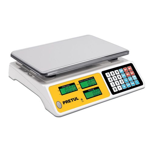 Báscula electrónica multifunciones Pretul 40 kg BASE40P amarillo