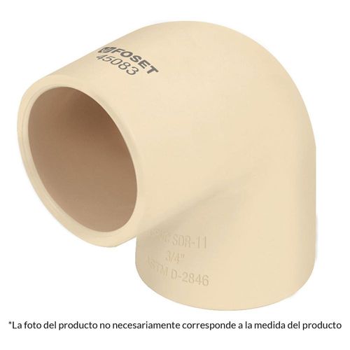 Codo 90 de CPVC, 1/2' Foset
