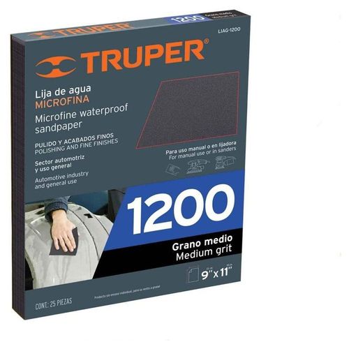 Lija de agua, grano 1200 Truper